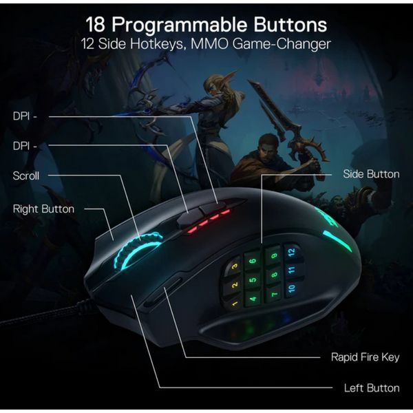 Redragon M908 Impact MMO Gaming Mouse