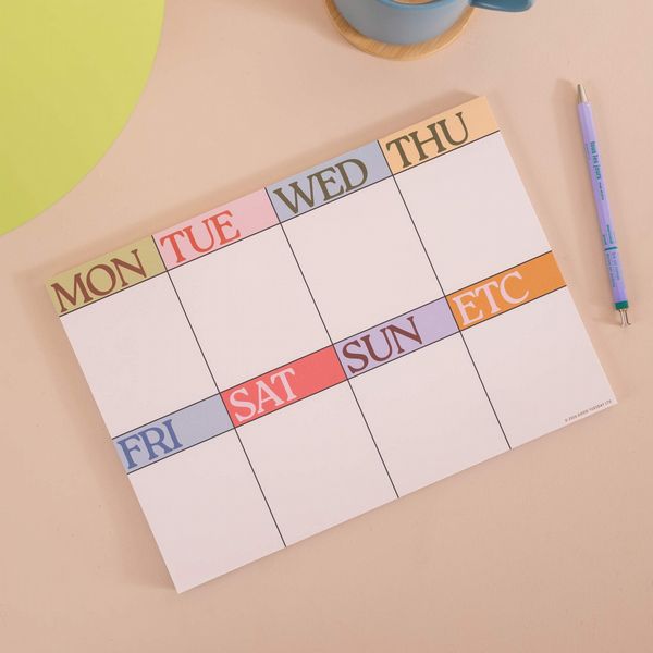 A4 Weekly Planner Pad | Scandi