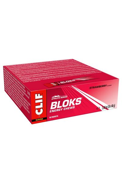 CLIF SHOT BLOK STRAWBERRY BOX 18