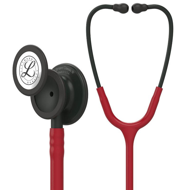 Littmann Classic III Monitoring Stethoscope: Burgundy - Black Finish